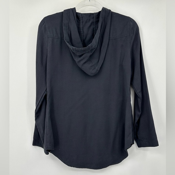 Eileen Fisher Tencel Zip Up Jacket Hooded Gray Womens Petite Small PS | M124 - Picture 6 of 7